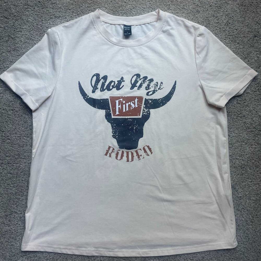 Creamy off white, Emery Rose tee, Large